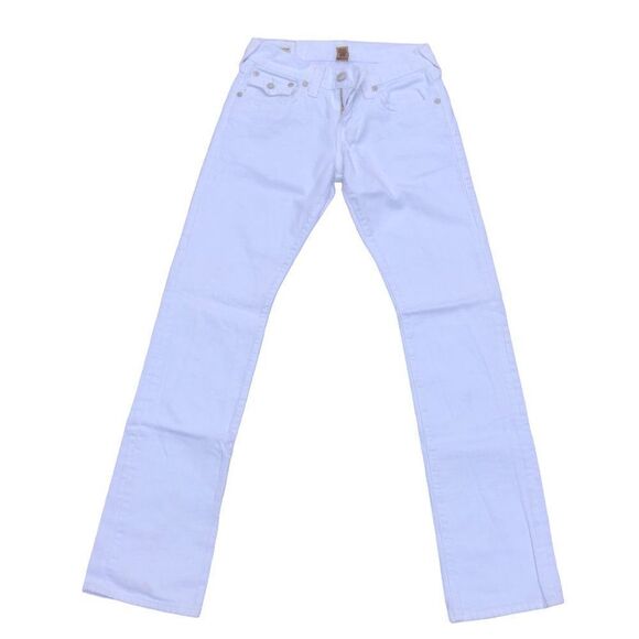 TRUE Religion Jeans Size 28 RICKY RELAXED STRAIGHT White - Picture 4 of 8
